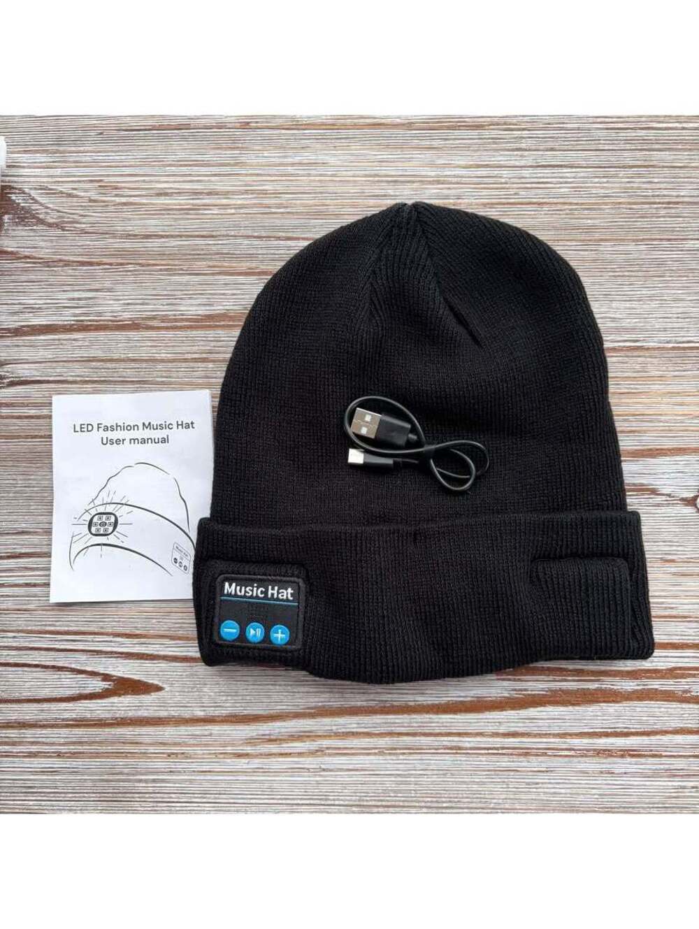 Black LED Music Beanie